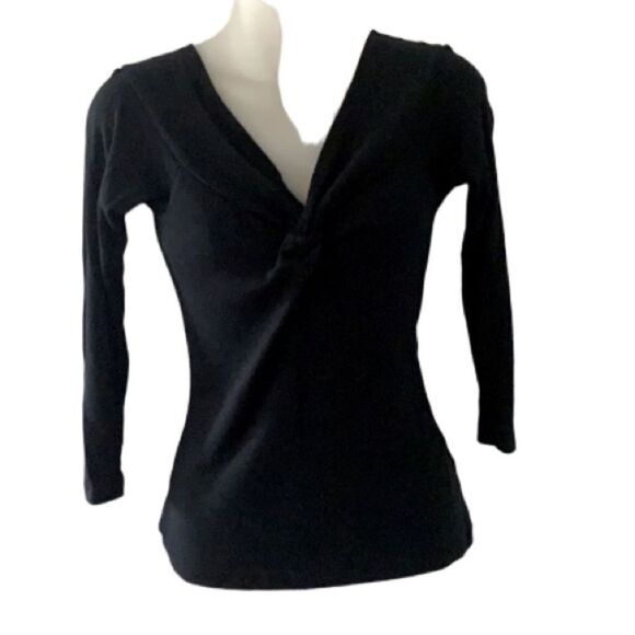 The Limited Black Knit V-Neck Top — Size M - Picture 2 of 5